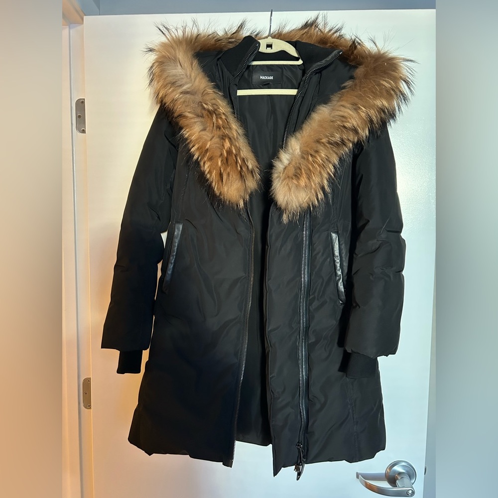 Mackage Kay Down Coat with Natural Fur Signature Mackage Collar
